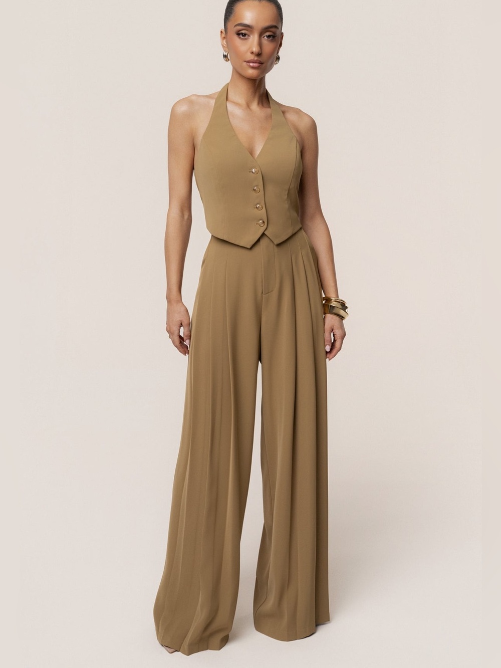 JLUXLABEL Olive Signature Elegance Trousers